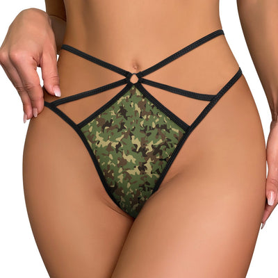 Green Camo Fashion Women's T-back Underwear