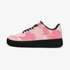 Pink Camo Designer Fashion Low-Top Leather Sports Sneakers - Black Sole