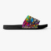 Skull Face Graphitti Trendy Street Wear Casual Sandals - Black