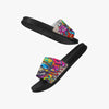 Skull Face Graphitti Trendy Street Wear Slippers - Black