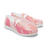 Pink Camo Trendy Canvas Lace-up Loafers