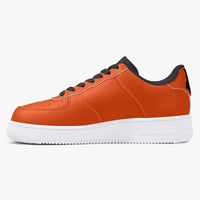 Quality Orange Black Low-Top Leather Sports Sneakers
