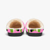 Green Pink Camo Fluffy Bedroom Slippers