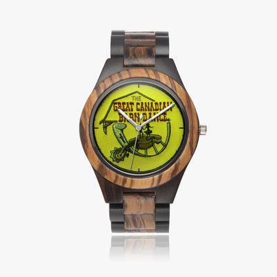 The Great Canadian Barn Dance Collection Yellow Indian Ebony Wooden Watch