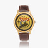 The Great Canadian Barn Dance Collection Tan Italian Olive Lumber Wooden Watch - Leather Strap
