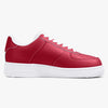 Eclipse Quality Low-Top Rose Red Leather Sports Sneakers
