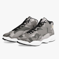 Stealth Max Camo High-Top Leather Basketball Sneakers in Black