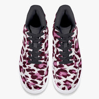 Cheetah Pink Splash Low-Top Leather Sports Sneakers