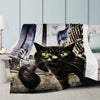 Urban Kitty Cat Trends Dual-sided Stitched Fleece Blanket