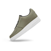 Quality Grey Low-Top Leather Sports Sneakers
