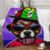 Cool Dog Cartoon Trends Dual-sided Stitched Fleece Blanket