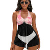 Pink Camo Summer Fashion Split 2pc Skirt Suit