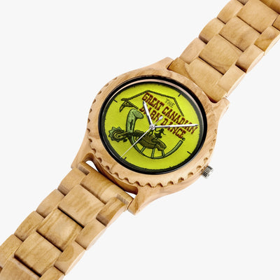 The Great Canadian Barn Dance Collection Yellow Italian Olive Lumber Wooden Watch