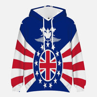 Aussie Canada USA United Freedom Unisex Round Collar Hoodie