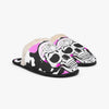 Pink Camo Happy Skull Unisex cozy slippers