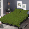 Grounded Cool Grass Nature Lover Designer Polyester Quilt Bed Set 3pc
