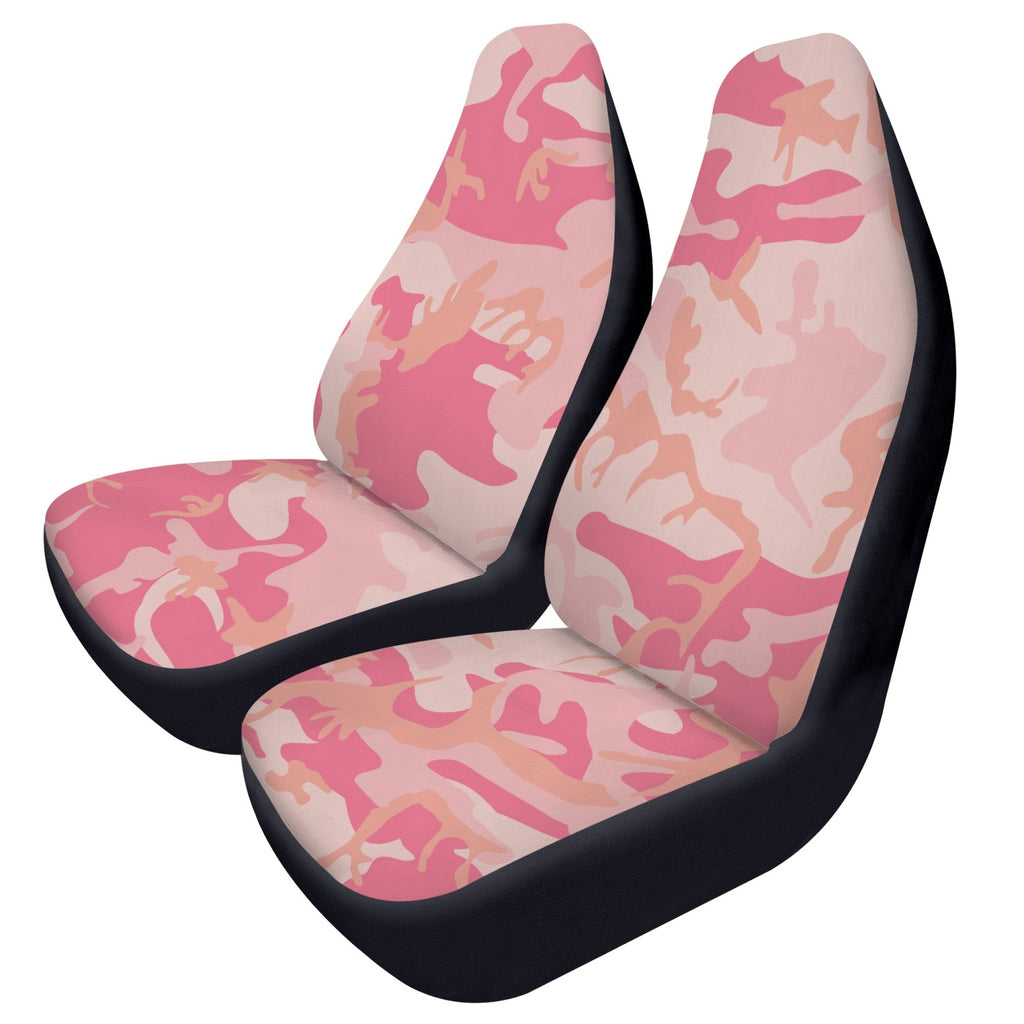 Pink Camo Microfiber Car Seats Cover 2Pcs