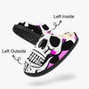 Pink Camo Happy Skull Fluffy Bedroom Slippers