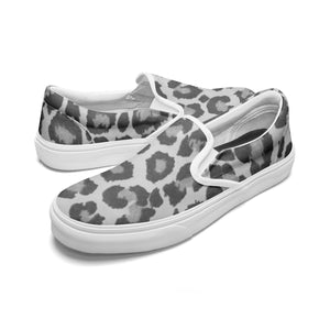 Cheetah Grey Easy Slip-On Comfort Shoes