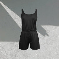 Solid Black Quality Summer Jumpsuit