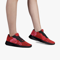 Vivid Rose Designer Lifestyle Unisex Mesh Running Shoes - Black