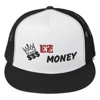 EZ Money King Designer Fashion White Trucker Cap