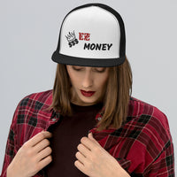 EZ Money King Designer Fashion White Trucker Cap