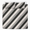 Grey Black White 3in1 Polyester Bedding Set