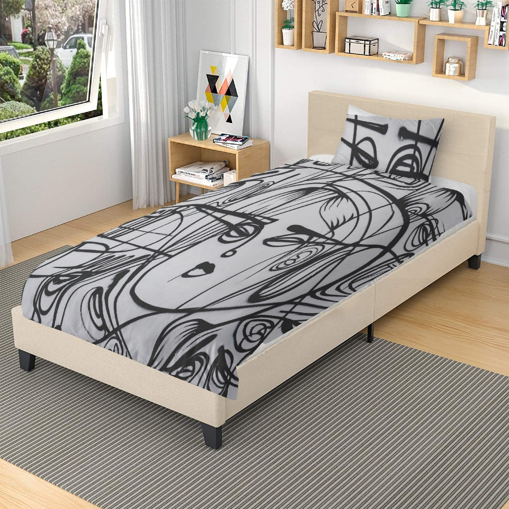 Totally Sketchy Home Décor 3in1 Polyester Bedding Set