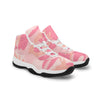 Pink Army Camo Ultra Microfiber Canvas Basketball Sneakers