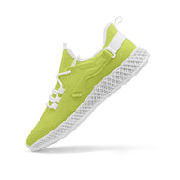 Comfort Quality Net Style Mesh Knit Yellow Sneakers