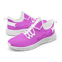 Comfort Quality Net Style Mesh Knit Purple Sneakers