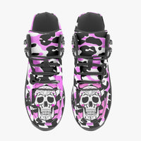 Pink Camo Happy Skull Unisex Classic Boots