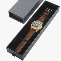 The Great Canadian Barn Dance Italian Olive Lumber Designer Fashion Wooden Watch - Leather Strap