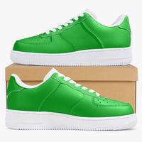 Eclipse Quality Low-Top Emerald Green Leather Sports Sneakers