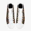 Scorched Earth Designer Fashion Classic High-Top Canvas Shoes in White or Black
