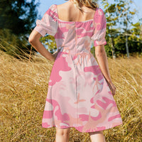 Pink Camo Trendy Sweetheart Dress