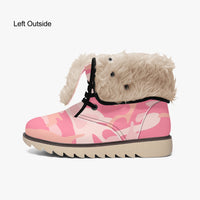 Pink Camo Designer Fashion Cotton-pad Fur Lining Boots