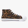 Scorched Earth Designer Fashion Classic High-Top Canvas Shoes in White or Black