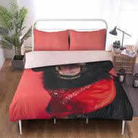 Little Red Happy Dog 3in1 Polyester Bedding Set