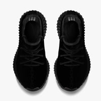 Comfort Quality Black Kids Mesh Knit Sneakers