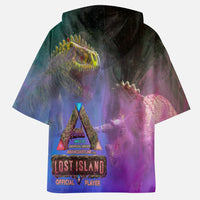 Mystic Purple Triceratops Alpha Blue Rex Lost Island Unofficial Ark Server Short Sleeve Hoodie Tee Shirts