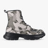 Snow Skull Camo Unisex Casual Weather Leather Fashion Boots