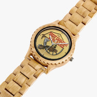 The Great Canadian Barn Dance Collection Hide Italian Olive Lumber Wooden Watch