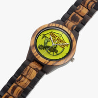 The Great Canadian Barn Dance Collection Yellow Indian Ebony Wooden Watch