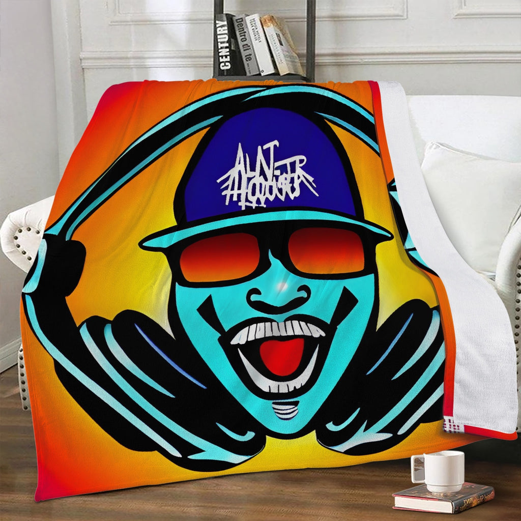 Music Maker Joker Face Trends Dual-sided Stitched Fleece Blanket