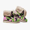 Pink Green Black Camo Splash Cotton-pad Fur Lined Boots