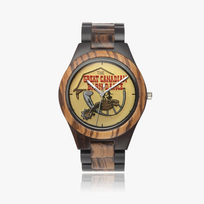 The Great Canadian Barn Dance Collection Hide Indian Ebony Wooden Watch