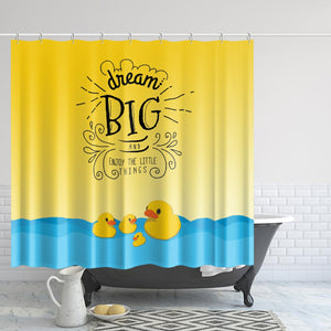 Dream Big Little Ducky Designer Home Décor Quick-drying Shower Curtain