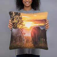 Wild Horses Designer Home Décor two sided Pillow.